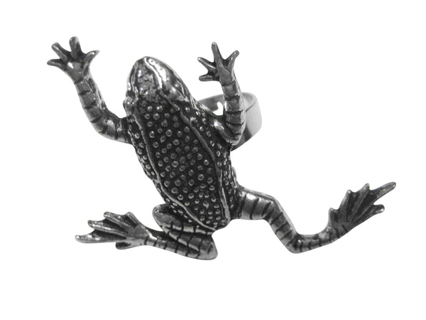 Leaping Toad Frog Adjustable Size Fashion Ring