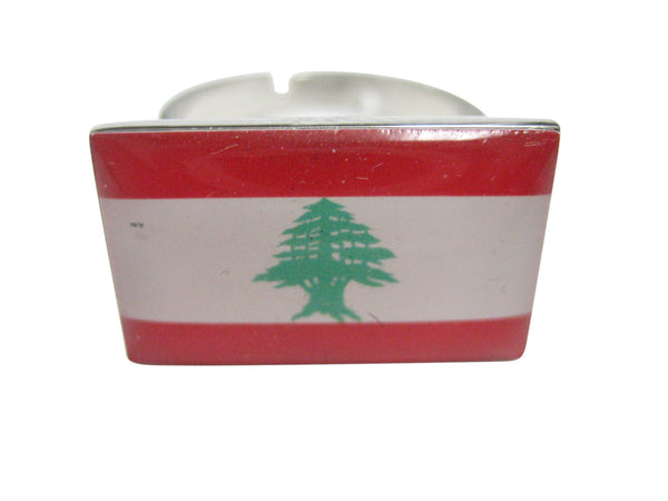 Lebanon Flag Adjustable Size Fashion Ring