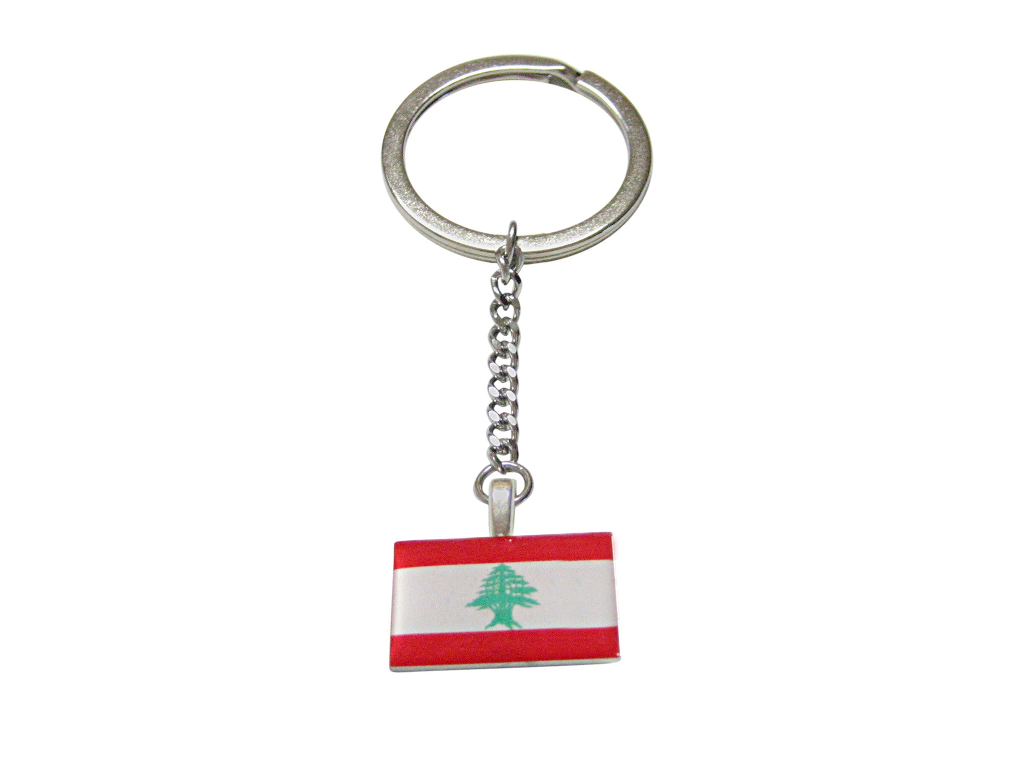 Lebanon Flag Pendant Keychain