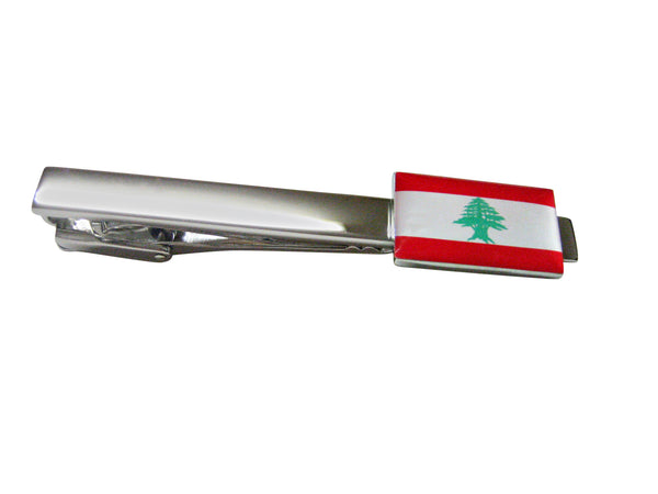 Lebanon Flag Square Tie Clip