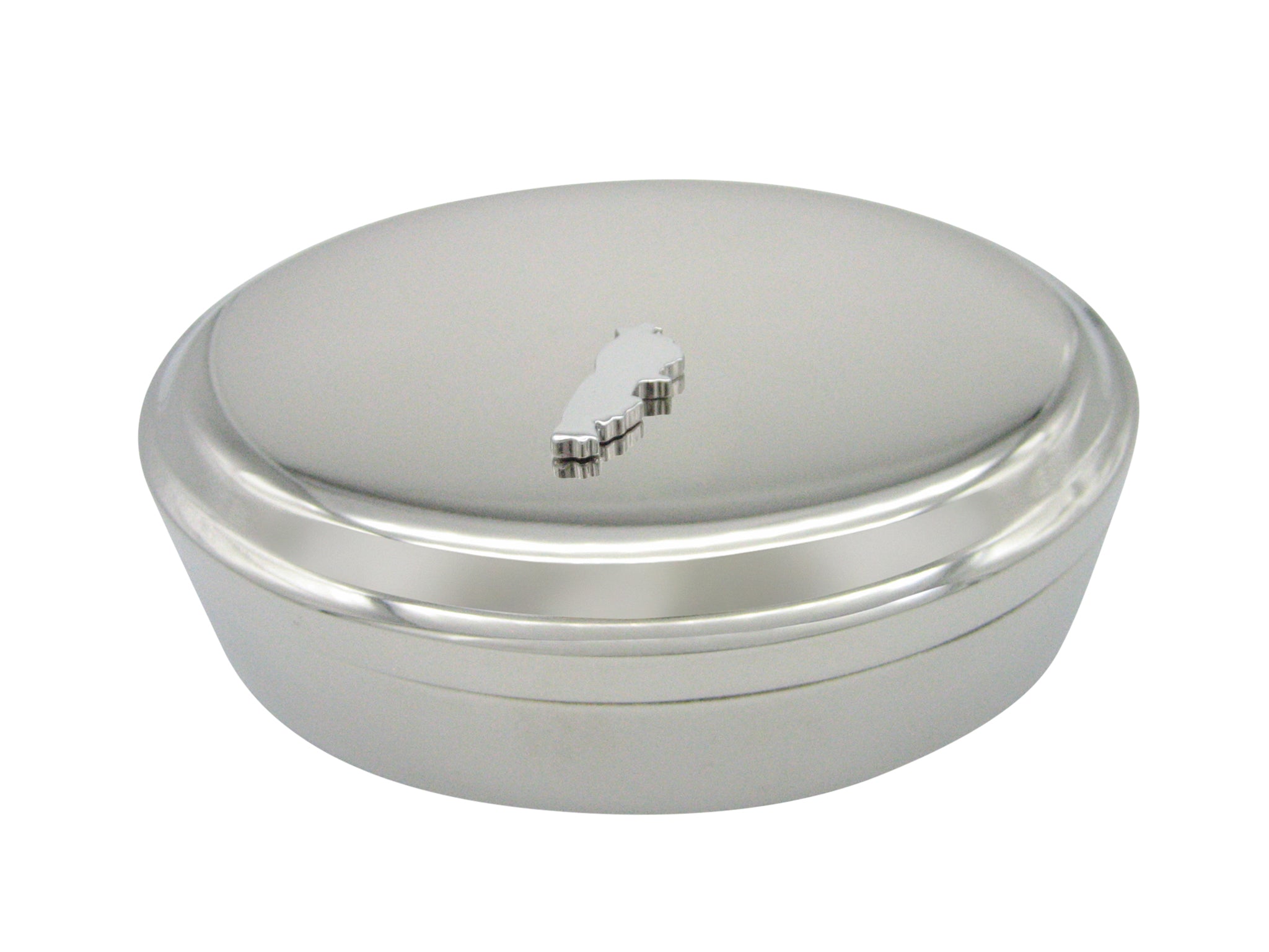 Lebanon Map Shape Pendant Oval Trinket Jewelry Box