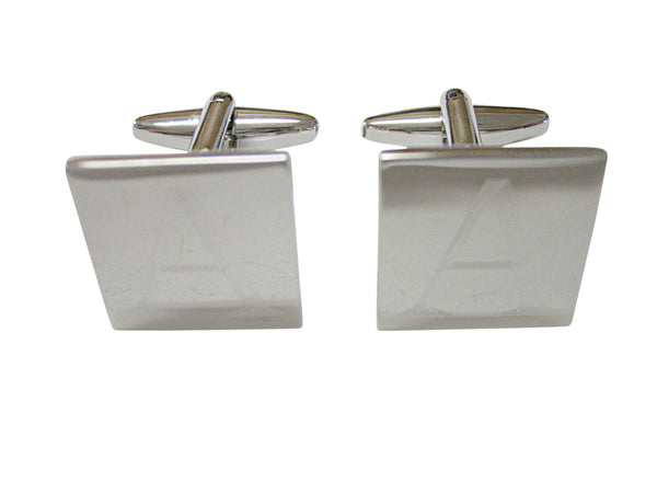 Letter A Etched Monogram Cufflinks