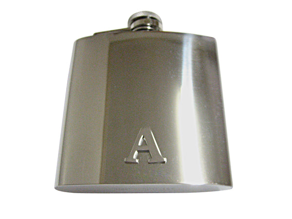 Letter A Monogram 6 Oz. Stainless Steel Flask