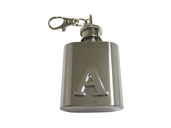 Letter A Monogram 1 Oz. Stainless Steel Key Chain Flask
