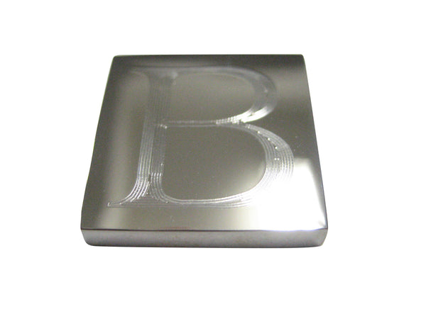 Letter B Etched Monogram Pendant Magnet