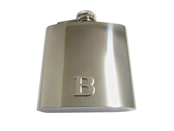 Letter B Monogram 6 Oz. Stainless Steel Flask