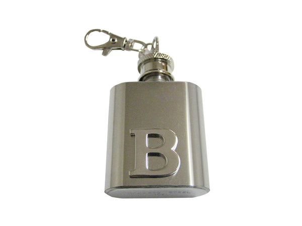 Letter B Monogram 1 Oz. Stainless Steel Key Chain Flask