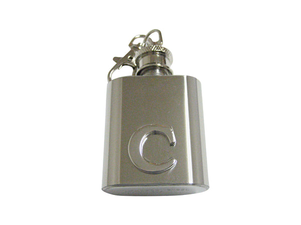 Letter C Monogram 1 Oz. Stainless Steel Key Chain Flask