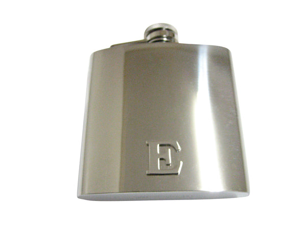 Letter E Monogram 6 Oz. Stainless Steel Flask