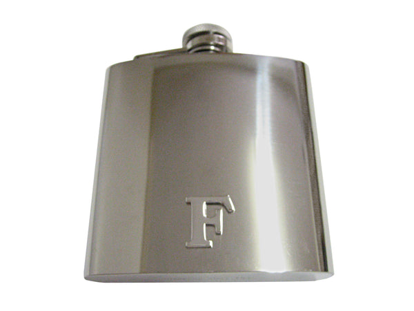 Letter F Monogram 6 Oz. Stainless Steel Flask