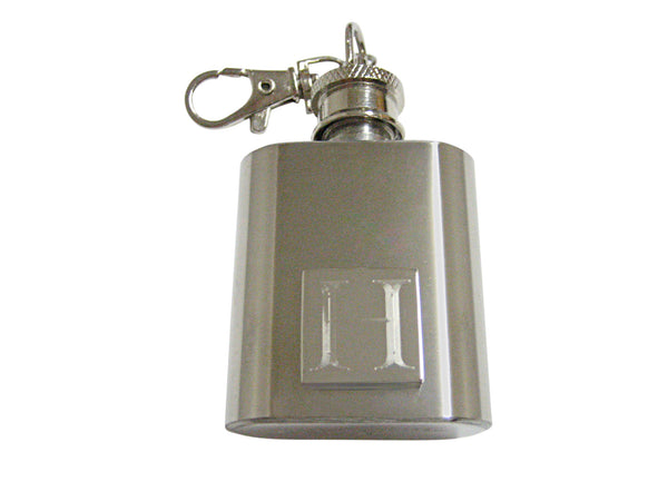 Letter H Etched Monogram 1 Oz. Stainless Steel Key Chain Flask
