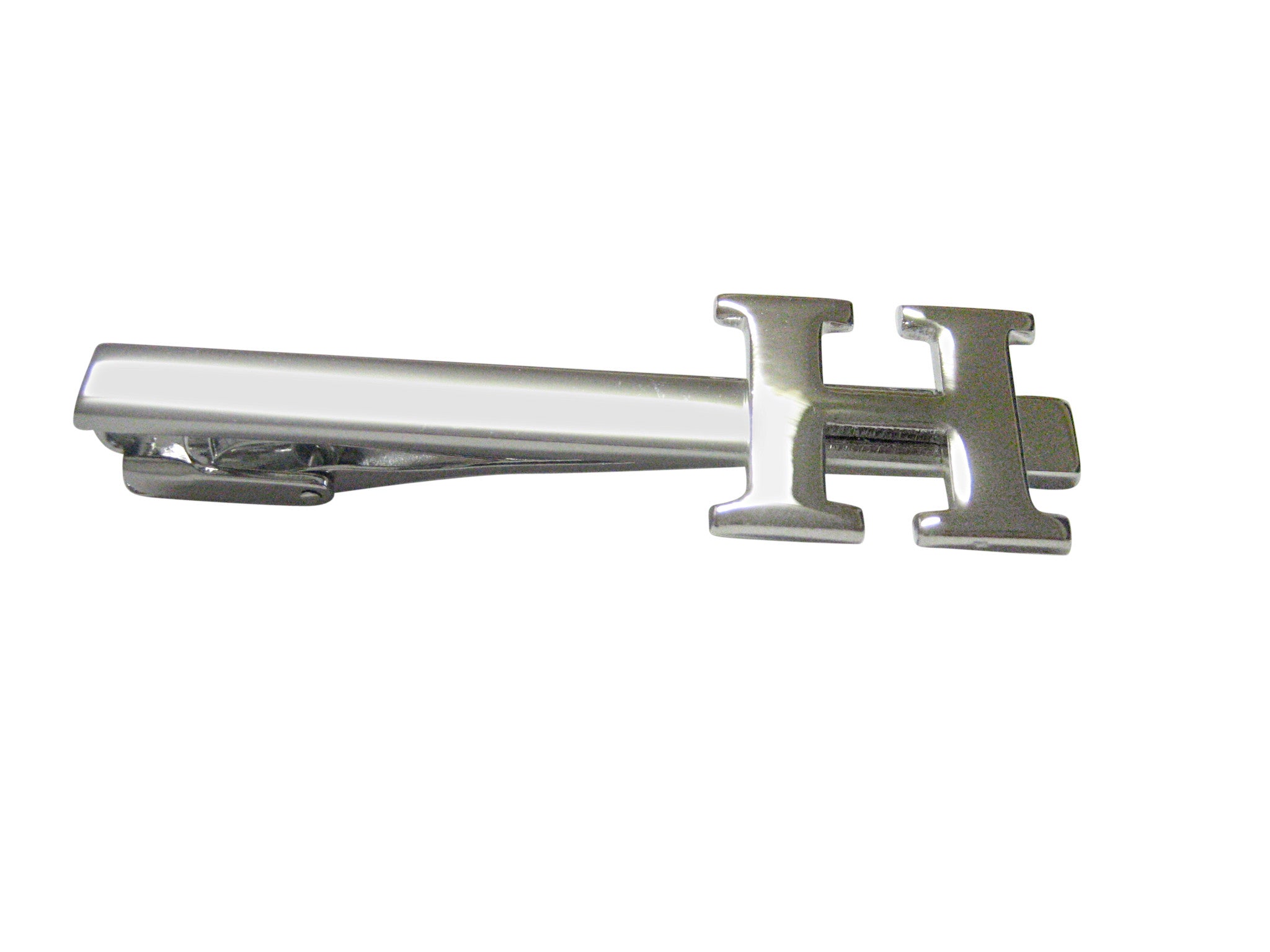 Letter H Monogram Square Tie Clip