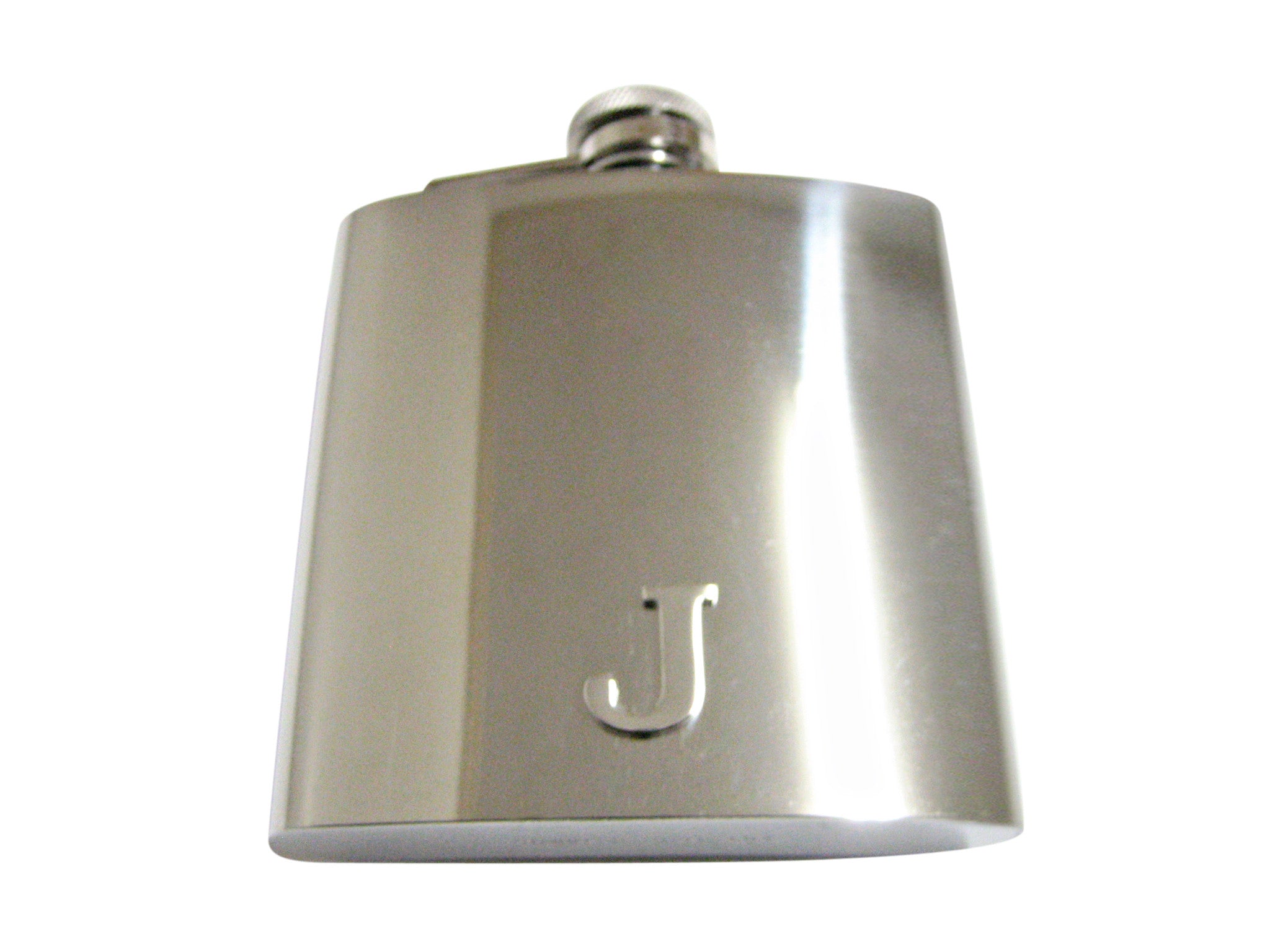 Letter J Monogram 6 Oz. Stainless Steel Flask