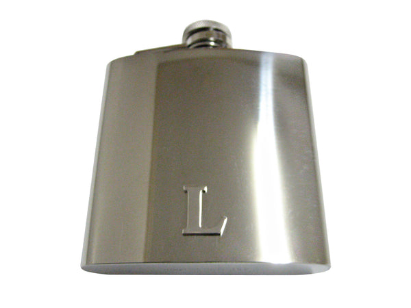 Letter L Monogram 6 Oz. Stainless Steel Flask
