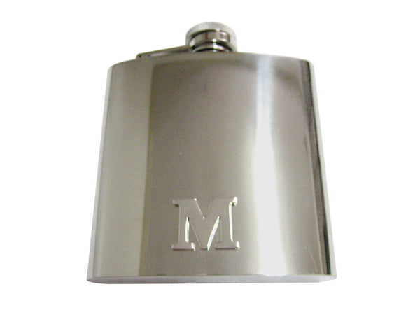Letter M Monogram 6 Oz. Stainless Steel Flask