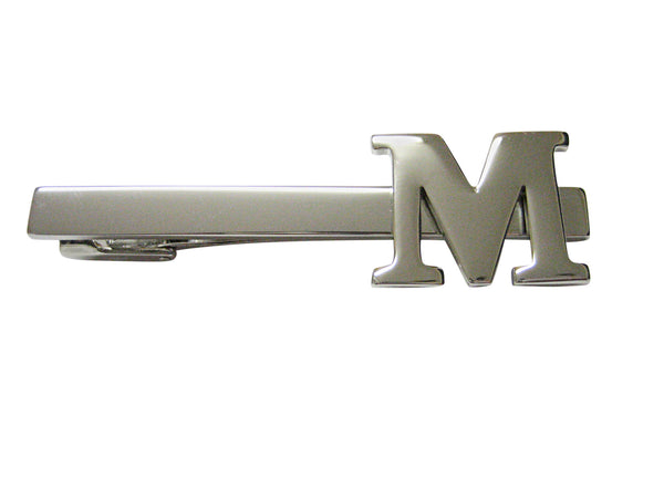 Letter M Monogram Square Tie Clip