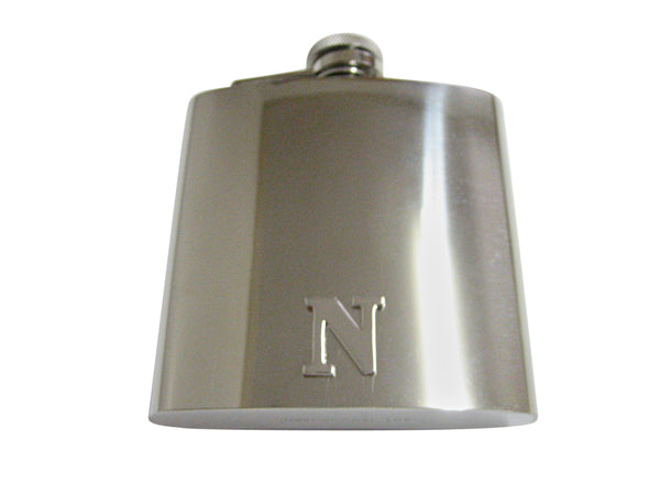 Letter N Monogram 6 Oz. Stainless Steel Flask