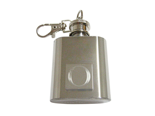Letter O Etched Monogram 1 Oz. Stainless Steel Key Chain Flask