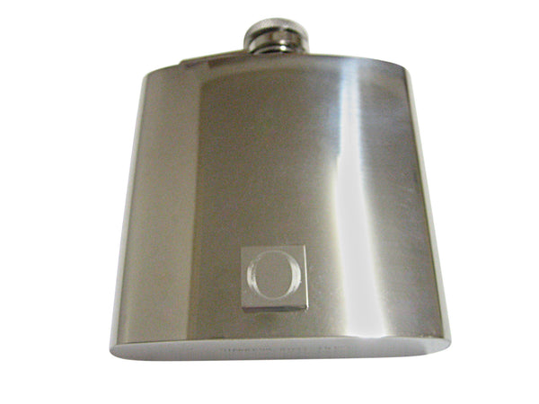 Letter O Etched Monogram 6 Oz. Stainless Steel Flask