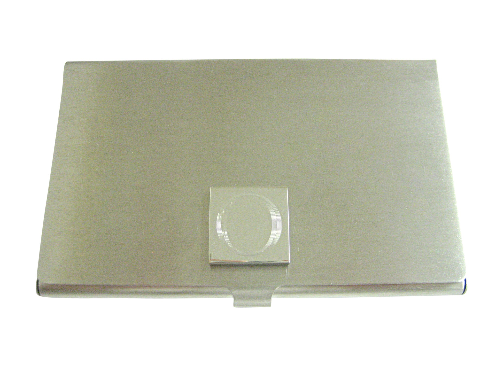 Letter O Etched Monogram Business Card Holder