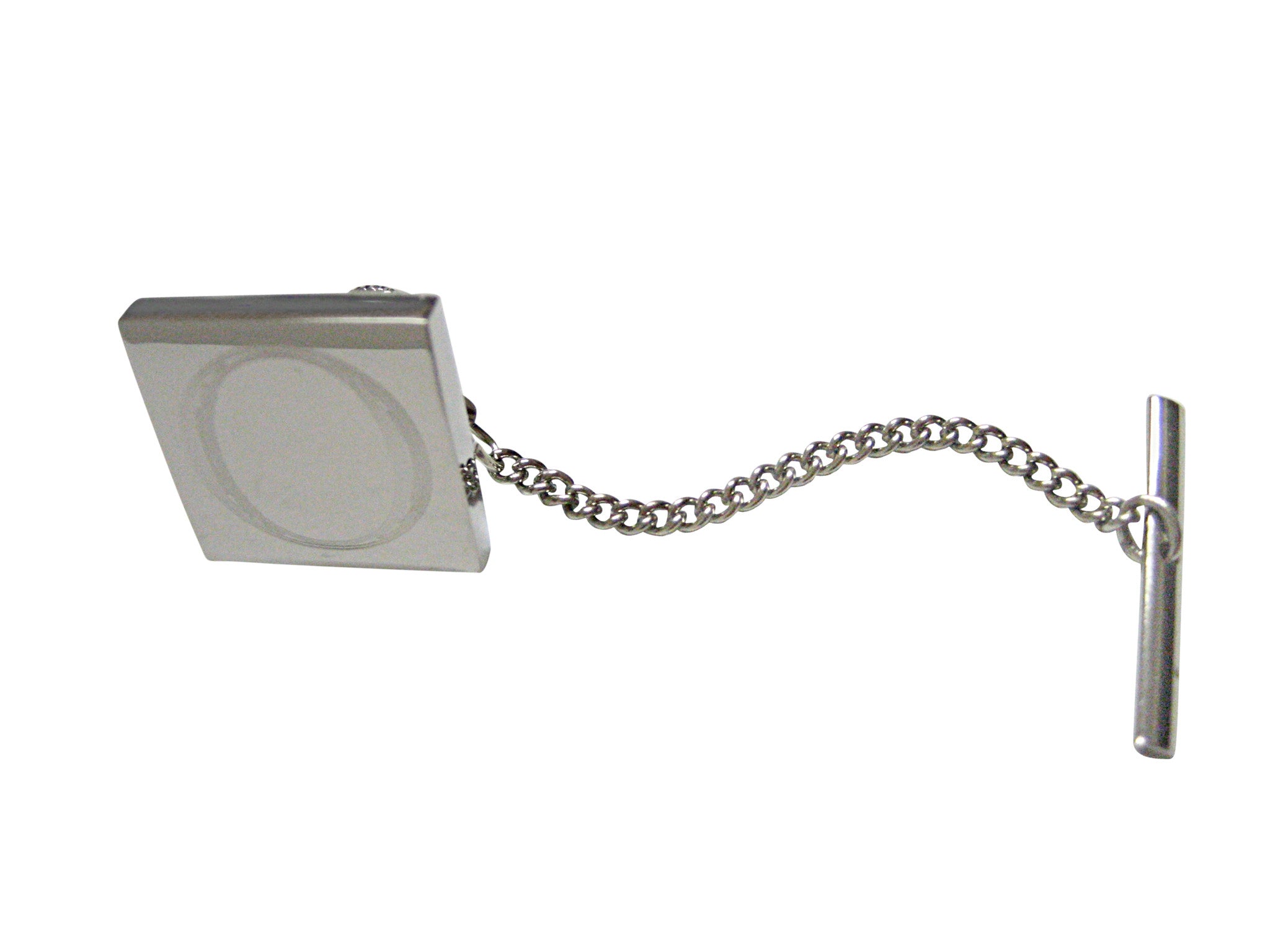 Letter O Etched Monogram Pendant Tie Tack
