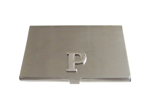 Letter P Monogram Business Card Holder