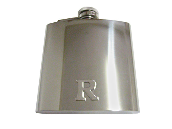 Letter R Monogram 6 Oz. Stainless Steel Flask