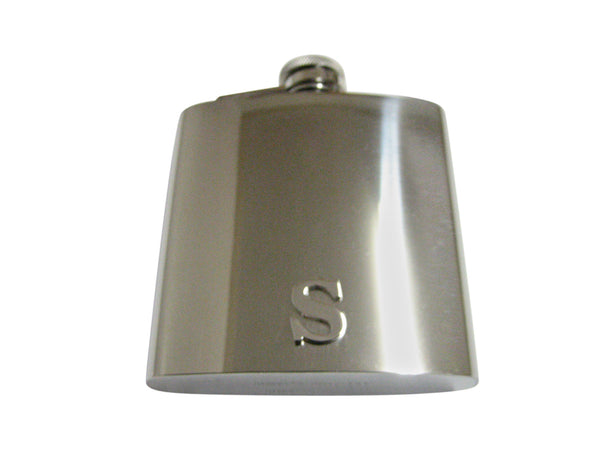 Letter S Monogram 6 Oz. Stainless Steel Flask