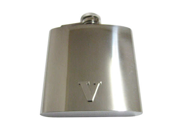 Letter V Monogram 6 Oz. Stainless Steel Flask