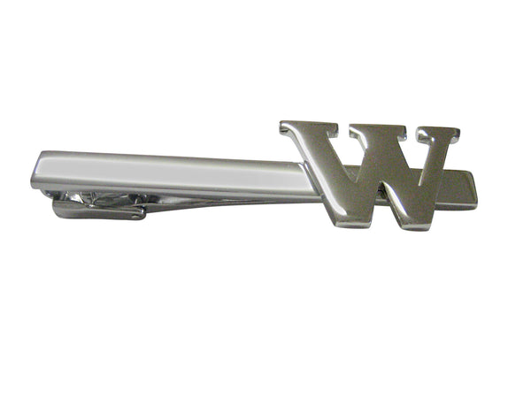 Letter W Monogram Square Tie Clip
