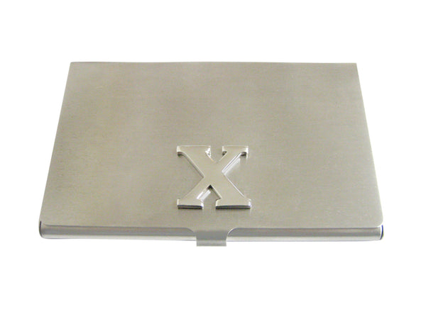 Letter X Monogram Business Card Holder