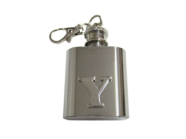 Letter Y Monogram 1 Oz. Stainless Steel Key Chain Flask