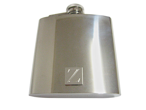 Letter Z Etched Monogram 6 Oz. Stainless Steel Flask