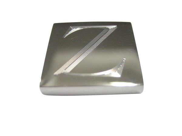 Letter Z Etched Monogram Magnet