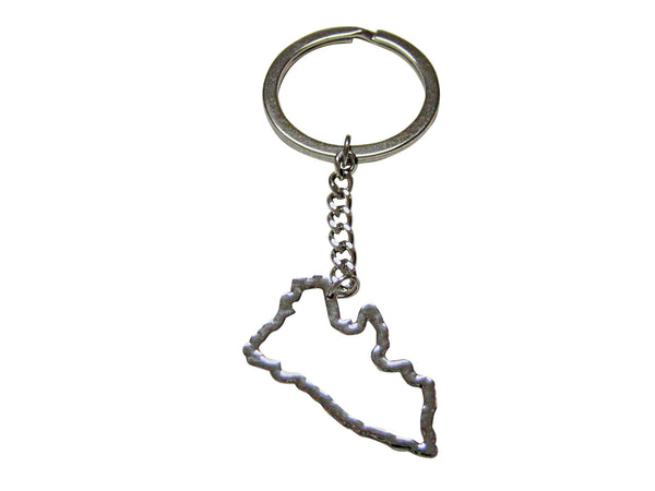 Liberia Map Outline Keychain