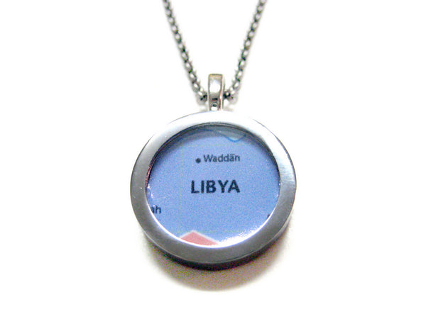 Libya Map Pendant Necklace