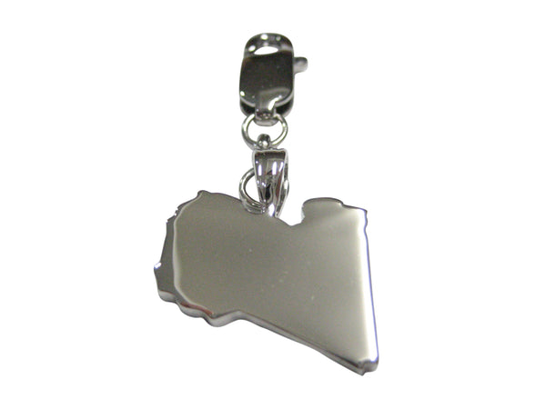 Libya Map Shape Pendant Zipper Pull Charm