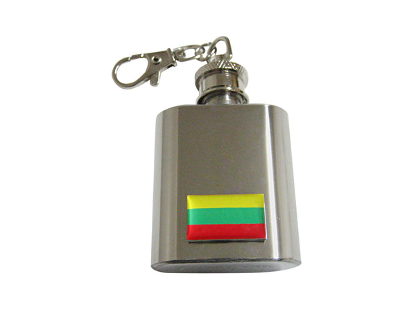 Lithuania Flag 1 Oz. Stainless Steel Key Chain Flask