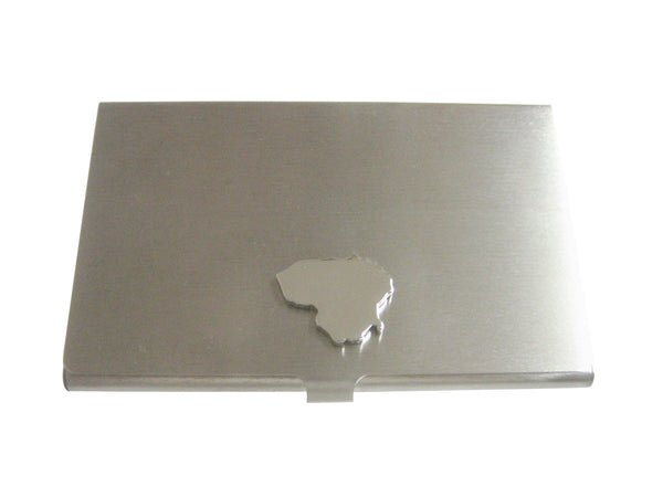 Lithuania Map Shape Business Card Holder