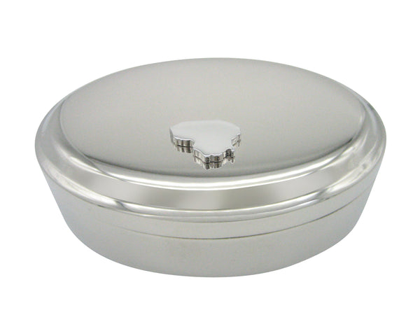 Lithuania Map Shape Pendant Oval Trinket Jewelry Box