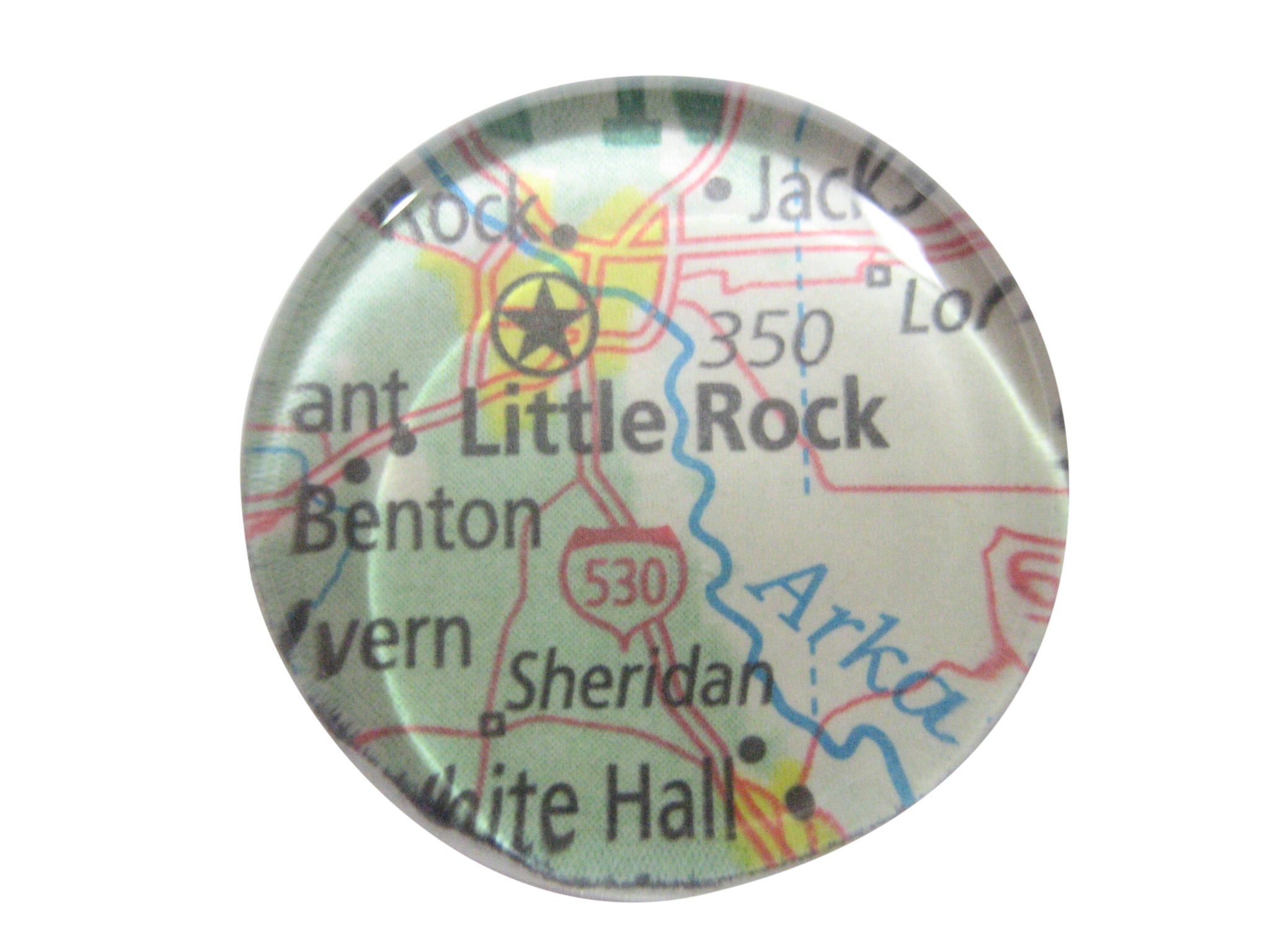 Little Rock Arkansas Map Pendant Magnet