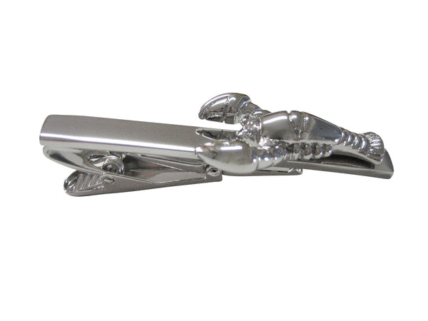 Silver Toned Lobster Tie Clips