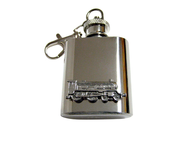 Locomotive Train 1 Oz. Stainless Steel Key Chain Flask