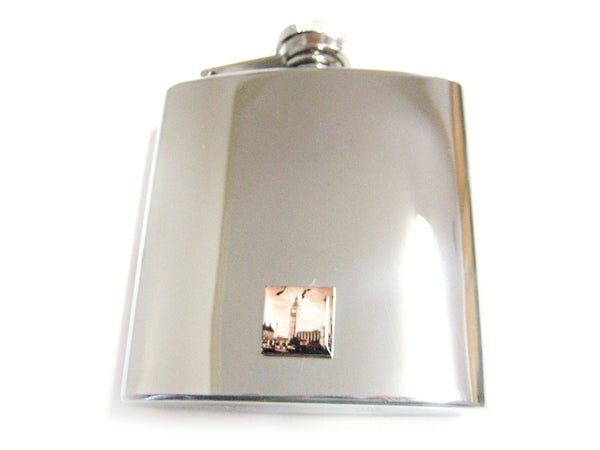 6 Oz. Stainless Steel Flask with London Ben Tower Pendant