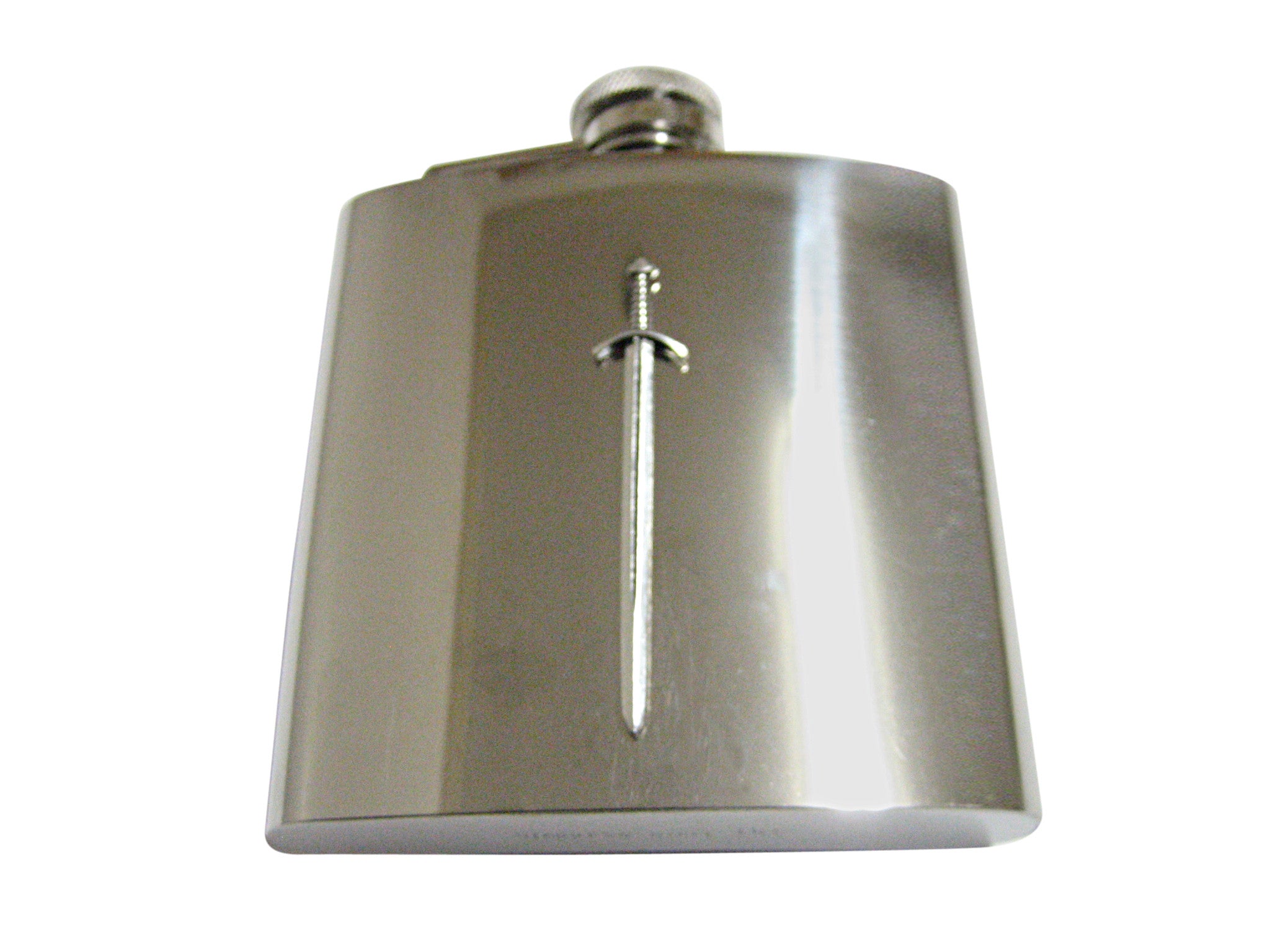 Long Sword Pendant 6 Oz. Stainless Steel Flask