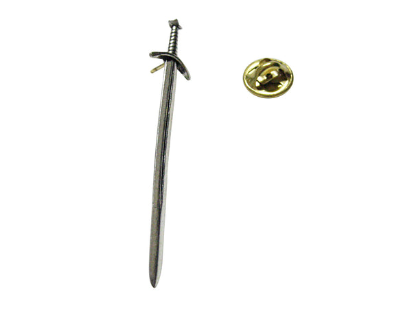Long Sword Pendant Lapel Pin