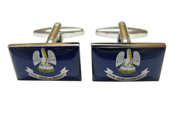 Louisiana State Flag Cufflinks
