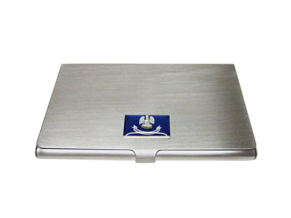 Louisiana State Flag Pendant Business Card Holder