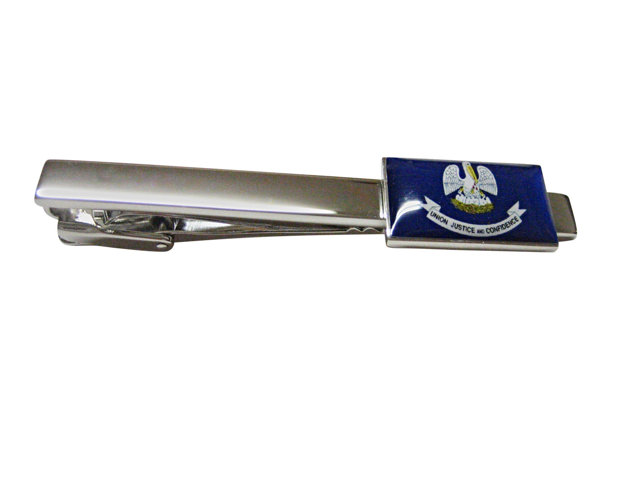 Louisiana State Flag Square Tie Clip