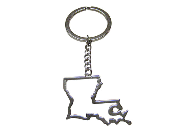 Louisiana State Map Outline Keychain